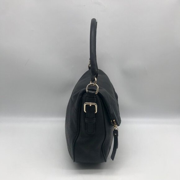 Kate Spade Black Pebbled Leather Cobble Hill Devin Satchel Bag - Picture 4 of 11